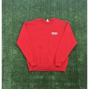HEB Employee Sweatshirt Unisex Large Red Long Sleeve Pullover Uniform Work Wear